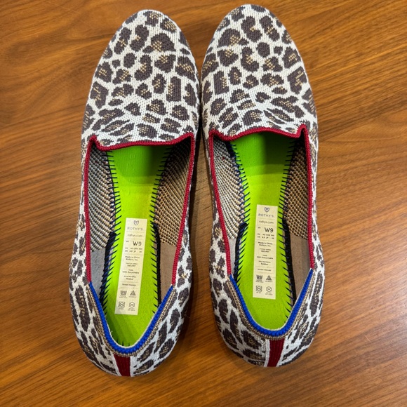 Rothy’s Shoes Women’s 9 The Loafer Mocha Spot Animal Print Leopard Shoes - Picture 8 of 11